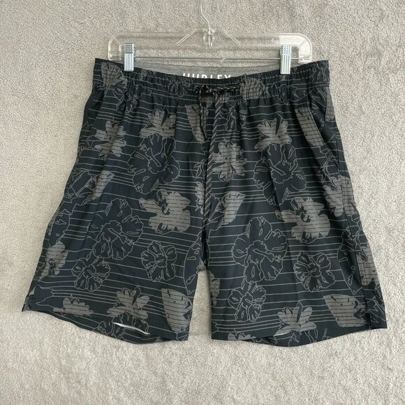 NEW Hurley Men's Size L Floral Print Swim Shorts - Picture 3 of 7